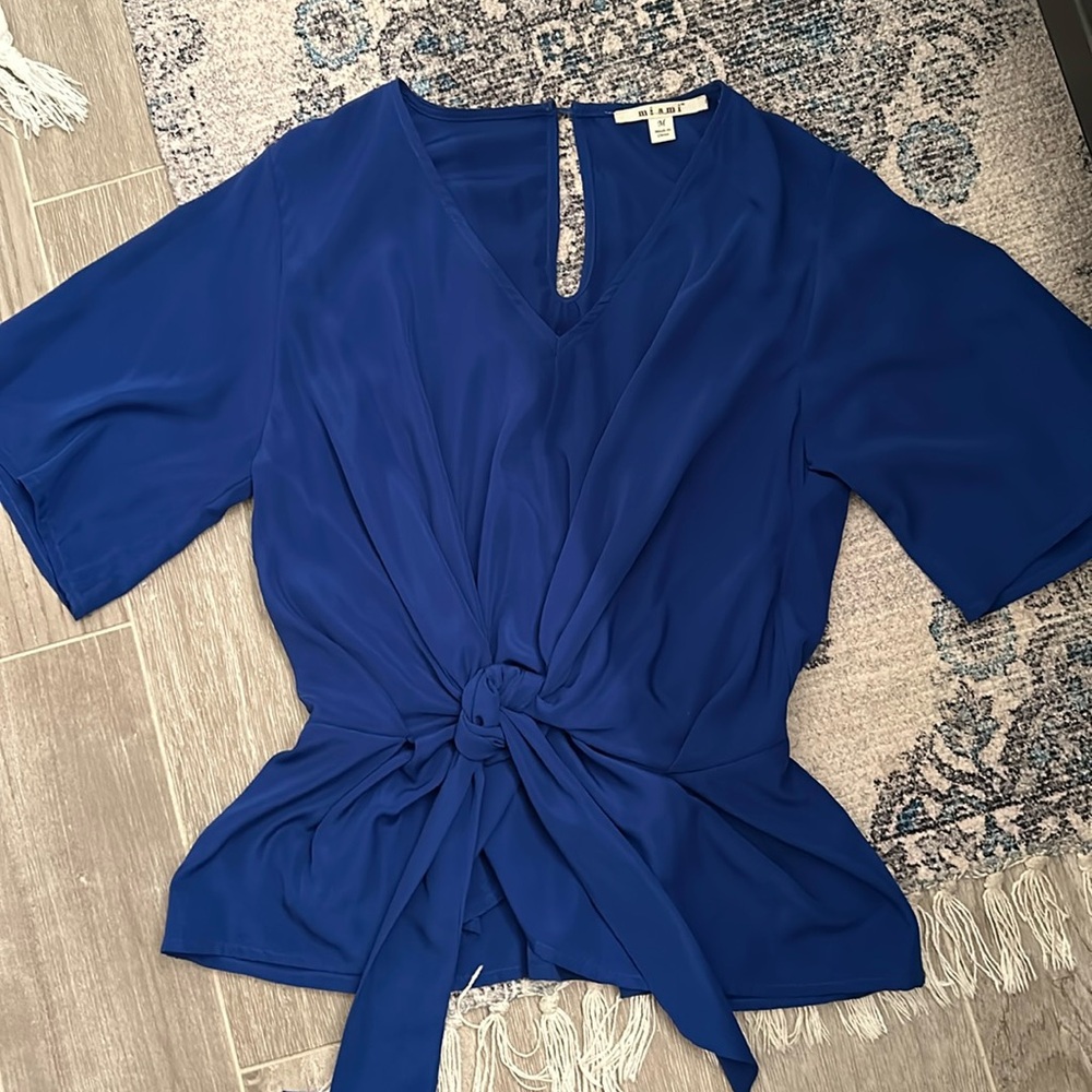 Blue Tie Top